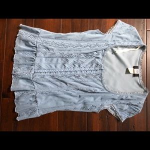 Women’s fitted peplum blouse, size S